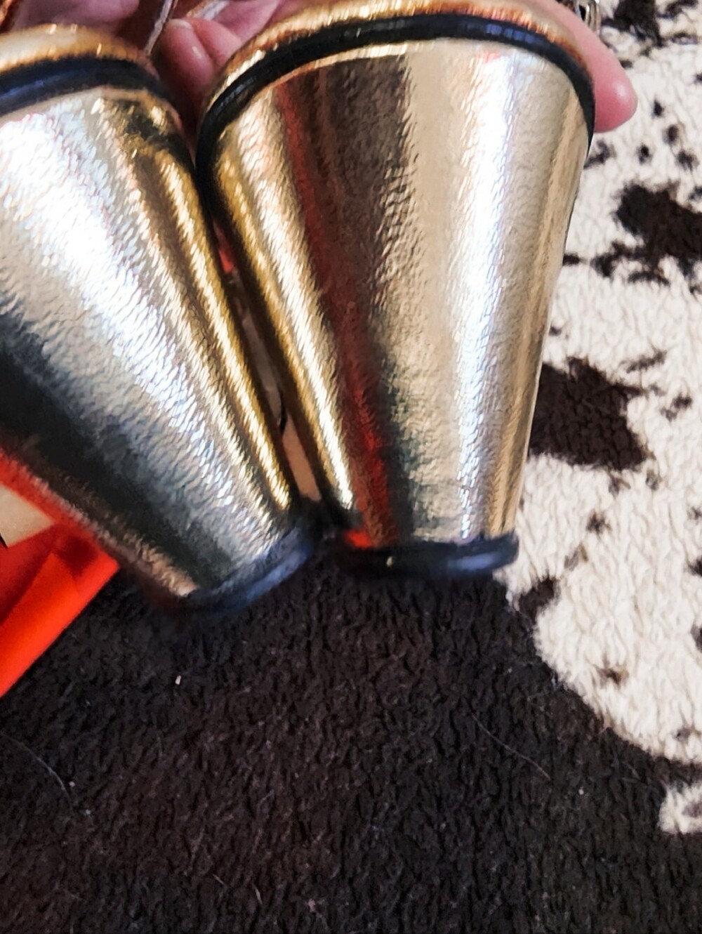 WOMEN'S 90'S BLING HEELS - GOLD - Picture 3 of 4
